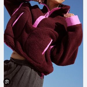 Pink Free People Movement Mountain High Half Zip